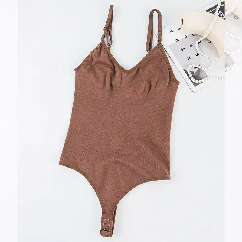 Women Full Body High Elastic Bodysuit Shapewear Seamless Smoothing Tummy Control Waist Trainer Underwear Thong Shaper
