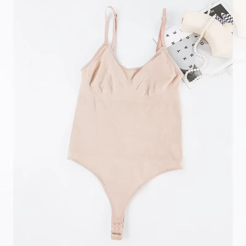 Women Full Body High Elastic Bodysuit Shapewear Seamless Smoothing Tummy Control Waist Trainer Underwear Thong Shaper