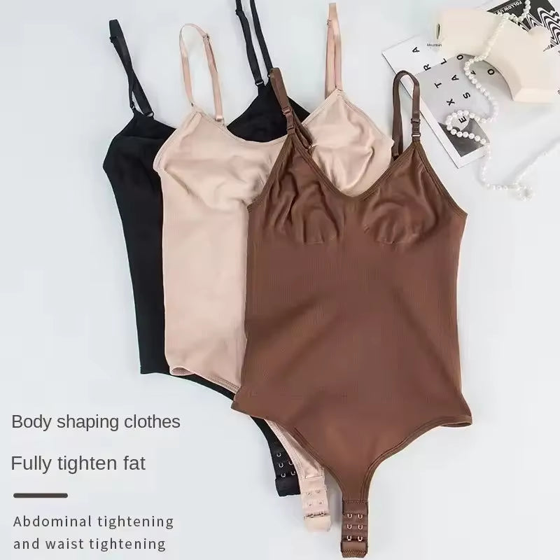 Women Full Body High Elastic Bodysuit Shapewear Seamless Smoothing Tummy Control Waist Trainer Underwear Thong Shaper
